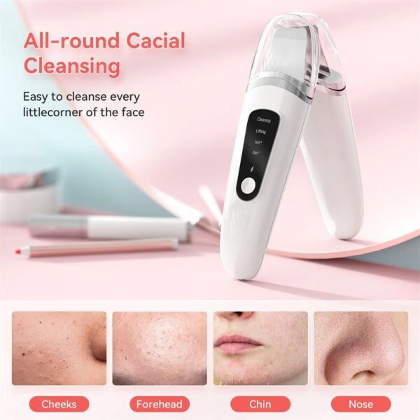 Skin Scrubber Face Spatula Facial Skin Exfoliator Scraper And Blackhead Remover Pore Cleaner With Face Lifting Deep Cleansing Face Lifting Machine For Blackhead Extractor - Image 2