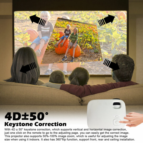 4K True 1080P High-definition Projector C55 White US - Image 9