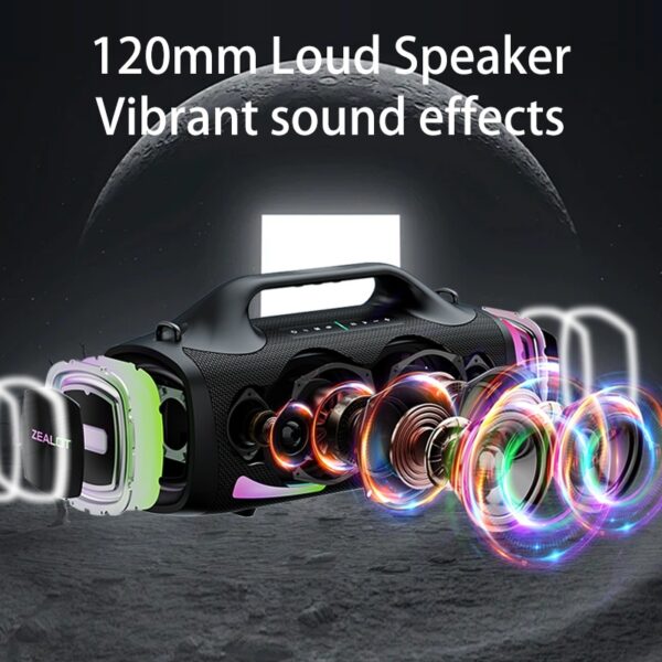 100W Wireless Speaker-24000mAh Battery, IPX5 Waterproof, Loud Stereo Sound And Strong Bass, Perfect For Family, Car, Outdoor, Camping, Party - Image 7