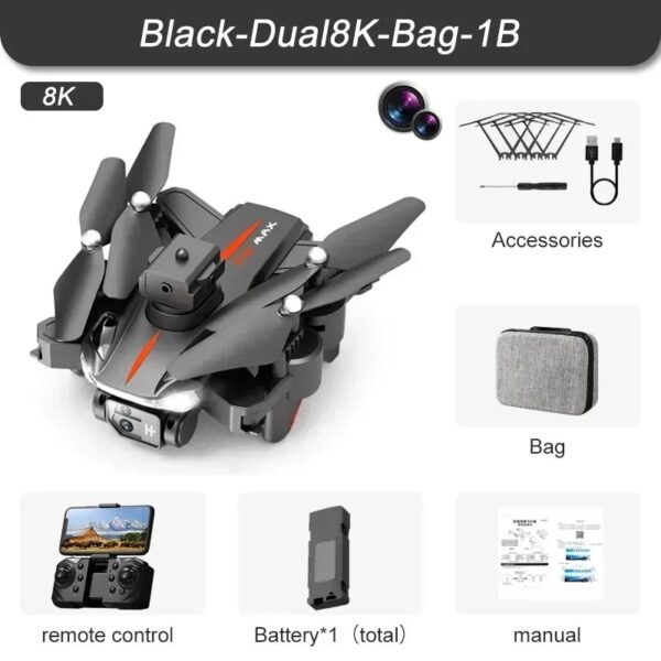 P11S PRO MAX Drone 8K HD Camera GPS Professinal Four-way Intelligent Obstacle Avoidance Foldable Quadcopter RC 5000M Toys Gifts - Image 5