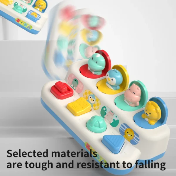 Baby Pop Up Toy Montesorri Fine Motor Skill Training Press Pull Click Animal Car Button Educational Toys For 13 24 Month Infant - Image 4