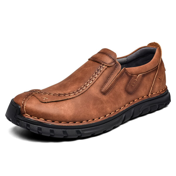 Men's Hand-stitched Lace-up Tooling Shoes - Image 3