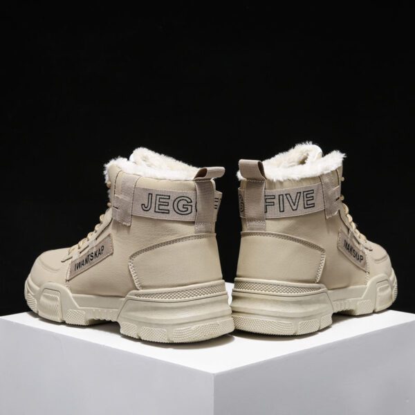 Men's Casual High-top Shoes Tooling Boots Plus Velvet - Image 6