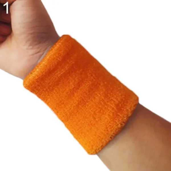 1pc Colorful Cotton Sports Terry Cloth Wrist Sweat Bands Tennis Squash Badminton GYM Basketball Brace Wrist Sweatband Protector - Image 2
