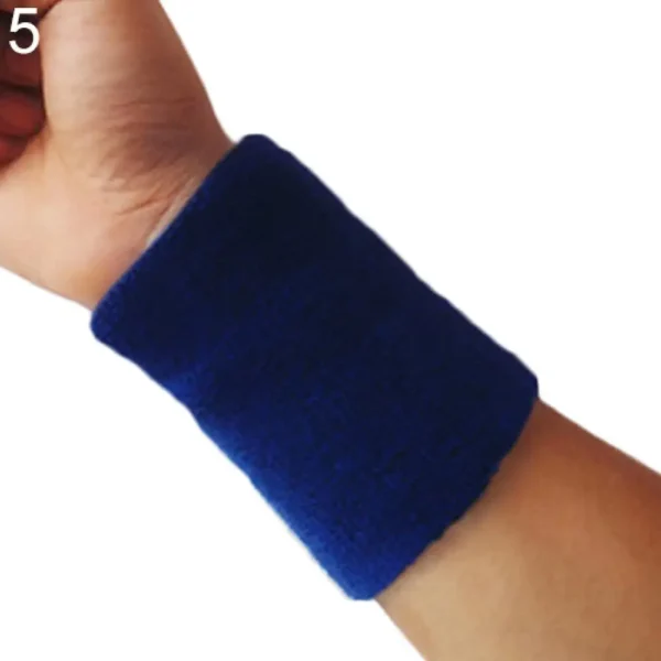 1pc Colorful Cotton Sports Terry Cloth Wrist Sweat Bands Tennis Squash Badminton GYM Basketball Brace Wrist Sweatband Protector - Image 5