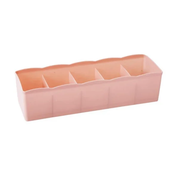 5 Grids Storage Basket Wardrobe Organizer Women Men Storage Box For Socks Underwear Plastic Container Makeup Organizer - Image 5