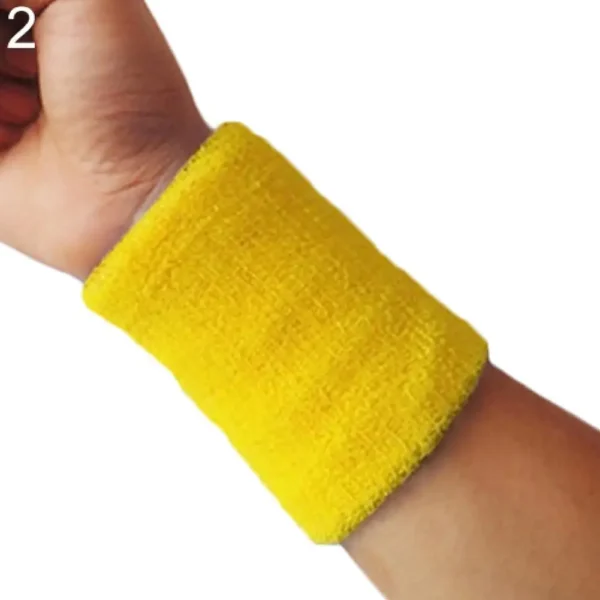 1pc Colorful Cotton Sports Terry Cloth Wrist Sweat Bands Tennis Squash Badminton GYM Basketball Brace Wrist Sweatband Protector - Image 3
