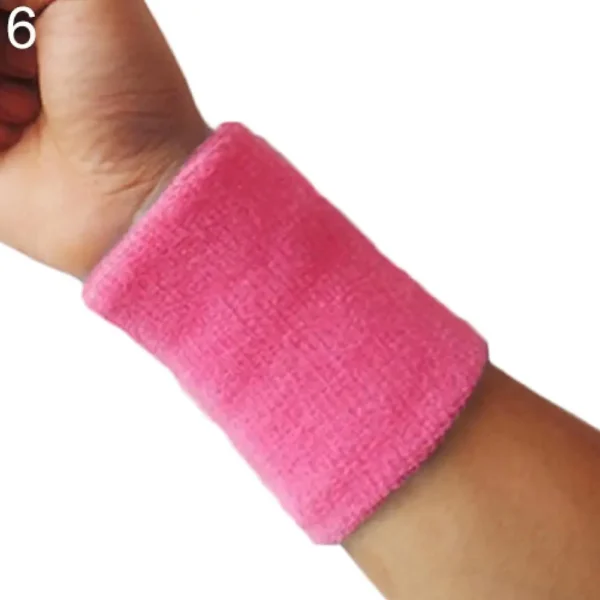 1pc Colorful Cotton Sports Terry Cloth Wrist Sweat Bands Tennis Squash Badminton GYM Basketball Brace Wrist Sweatband Protector - Image 6