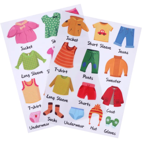 Clothing Classification Stickers Labels for Kids Clothes Storage Dresser Girl Hat Household Sort Pvc Wardrobe Lable Child