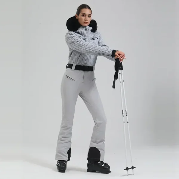 Snowboard Jumpsuits 2025 Winter Hoodie Skiing Suites Women Warm Sports Snow Tracksuits Outdoor Waterproof Windproof Ski Clothing - Image 2