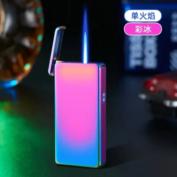 2024 Intelligent Voice-activated Windproof Flame Lighter Airflow Gravity Sensing Knock Ignition Visual Gas Window Men Gadget - Image 3