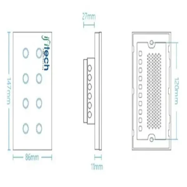 Home Automation System Wifi Touch Switch Perfectly Compatible with Amazon Alexa (Amazon Echo/Dot/Spot) - Image 2