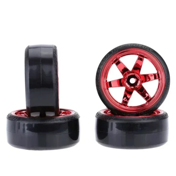 4Pcs RC Hard Pattern Drift Tires Tyre Wheel for Tras HSP Tamiya HPI 1:10 RC On-road Vehicle Drifting Car Hard Tyre Set - Image 3