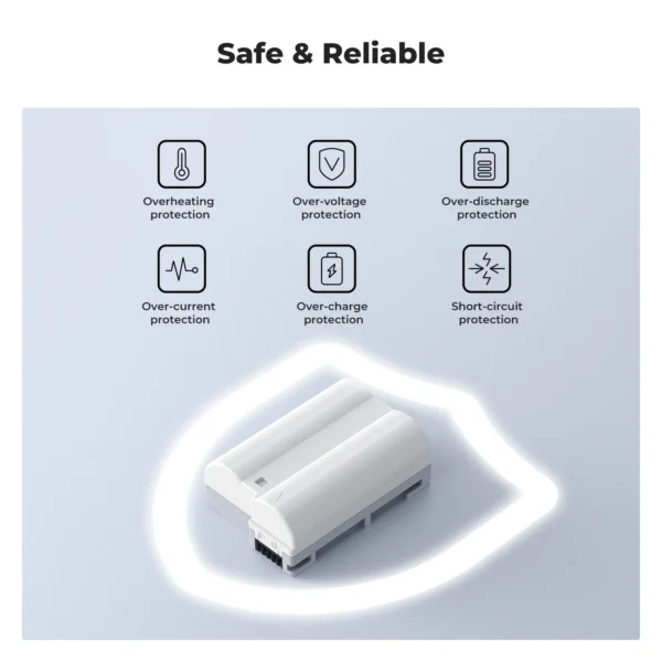 K&F EN-EL15C 2600mAh Battery EN EL15C For Nikon Camera D7200 D7500 Z8 Z7 Z6 Z7ii Z6ii Z5 D850 D810D500 D610 D750 D780 - Image 5