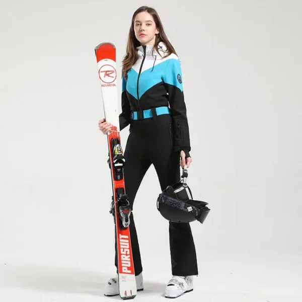 Winter Ski Suit New Women Slim Fitting Outdoor Snowboard Set Warm One-Piece Snow Jumpsuits Wind Proof Waterproof Skiing Clothing - Image 4