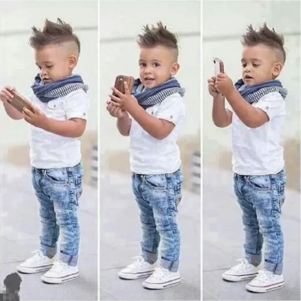 BABY New Children Clothing Fashion Character Kids Casual Boys Cloting Sets Cute Coat Jacket Shirt Pants 3 Pcs Sport Sets CCS241 - Image 2