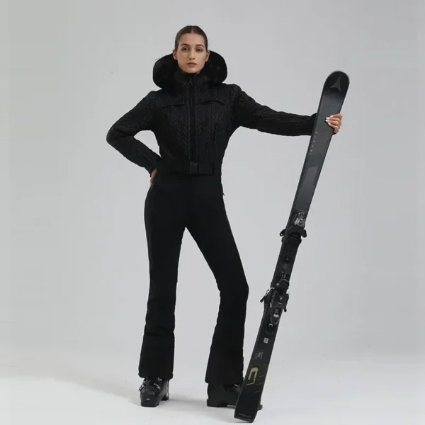 Snowboard Jumpsuits 2025 Winter Hoodie Skiing Suites Women Warm Sports Snow Tracksuits Outdoor Waterproof Windproof Ski Clothing - Image 4