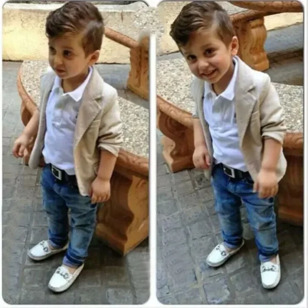 BABY New Children Clothing Fashion Character Kids Casual Boys Cloting Sets Cute Coat Jacket Shirt Pants 3 Pcs Sport Sets CCS241