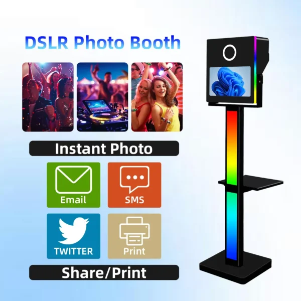 2025 New Dslr Photo Booth Poto Box Shell Machine 15.6 Inches Touch Screen Digital Camera Wedding Selfie PhotoBooth Portable - Image 2