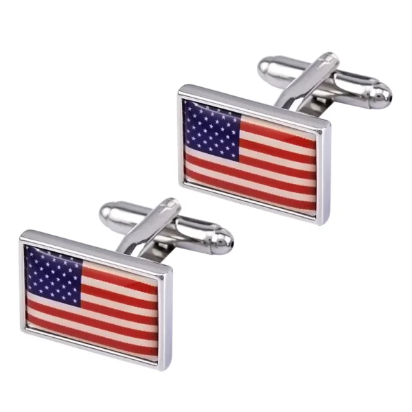 Pin Arm Cable Wrist Cuffs Gym Shirt Decor Cufflinks American Flag Shirts Tourbillon - Image 5