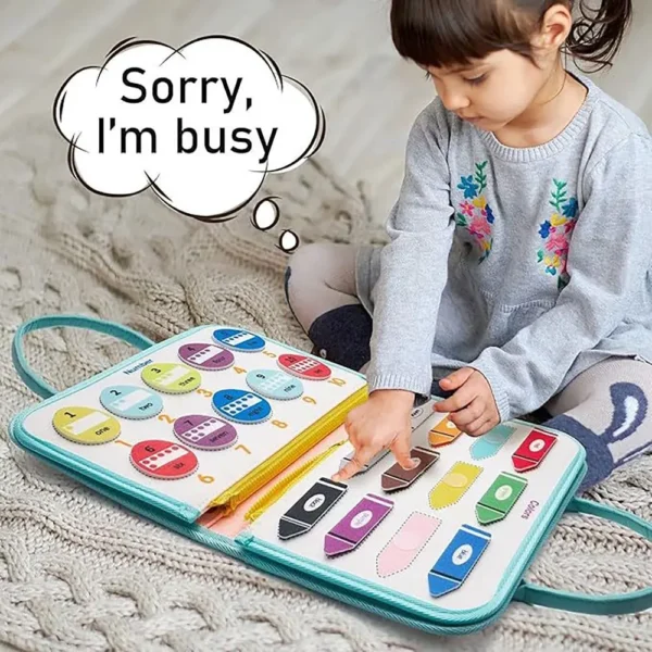 Felt Learning Board Teach Kids Life Skills Table Game Recognition Toy Busy Board For 3 Year Old Girl Bithday Gift Ideas - Image 2