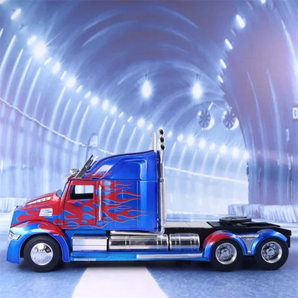 1:24 Transformers Optimus Prime Western Star 5700XE Phantom Metal Model Alloy Toy Car For Children Gift Collection J224 - Image 3