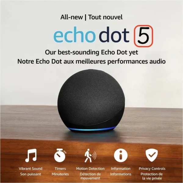 Best Seller Echo Dot 4 Gen Smart Speaker Bundle Alexa Voice Google Assistant Wireless Clock Outdoor Portable 4th 5th - Image 4