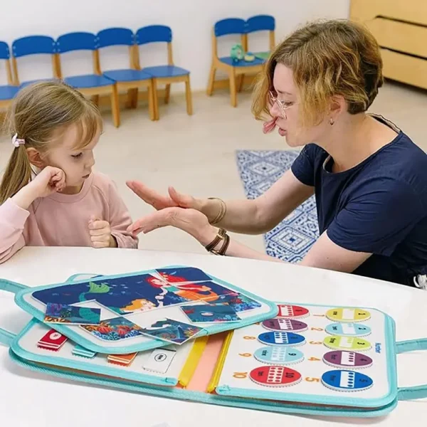 Felt Learning Board Teach Kids Life Skills Table Game Recognition Toy Busy Board For 3 Year Old Girl Bithday Gift Ideas