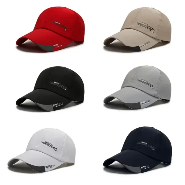 Men's Long Brim Baseball Cap Fishing Clothing Sun Visor Waterproof Sports Duck Tongue Sun-Hat Male Fashion