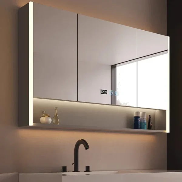 Originality Smart Bathroom Cabinets Wall-hung Type Defogging Storage Bathroom Mirror Cabinet Shelf Vanity Home Furniture FYBC - Image 2