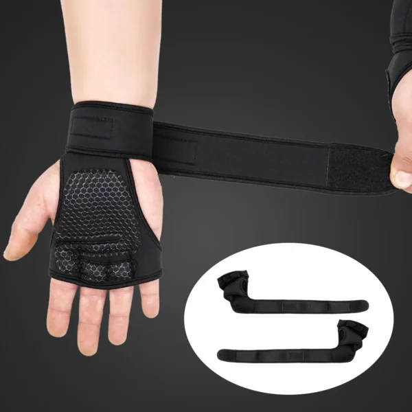 Dumbbells Gloves Fingerless Mittens Gym Wristband Workout Half Gloves for Weightlifting