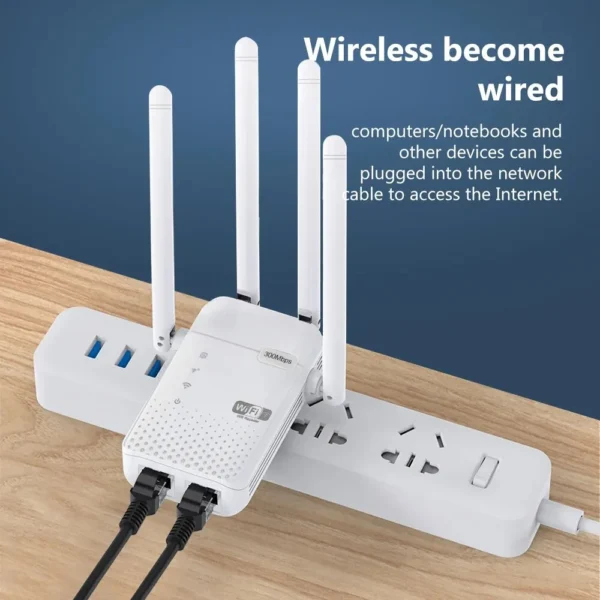 300Mbps Wireless WiFi Repeater 2.4G Signal Router 802.11N Long Range Wireless WiFi Extender Amplifier WIFI Booster - Image 2