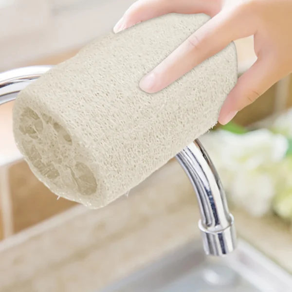 Natural Loofah Dishwashing Cloth Easy To Clean Scrubber Sponge Kitchen Clean Brushes Exfoliating Spa Bathing Daily Care Scrubber - Image 5