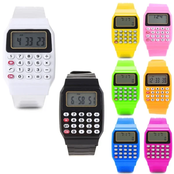 Fashion Child Kid Silicone Date Multi-Purpose Electronic Calculator Wrist Watch Drop Shipping - Image 4