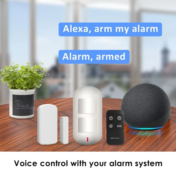 Wireless Smart Wifi Tuya smart alexa echo dot anti theft waterproof outdoor use security Horn and Strobe security alarm system - Image 4