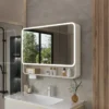 Nordic Smart Bathroom Cabinets Aluminium Alloy Wall-mounted Storage Shelves Mirror Cabinets Home Furniture Arredo Bagno FYBC