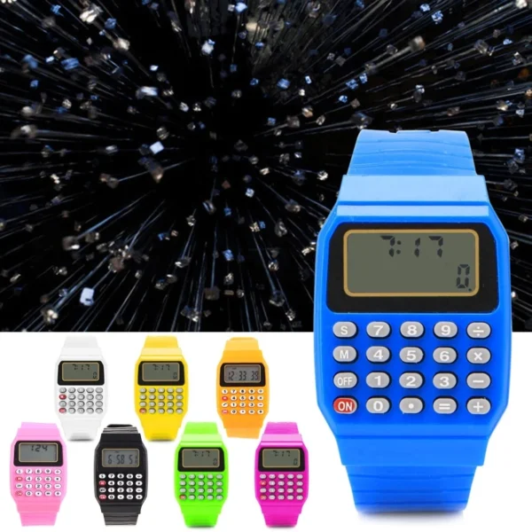 Fashion Child Kid Silicone Date Multi-Purpose Electronic Calculator Wrist Watch Drop Shipping - Image 3