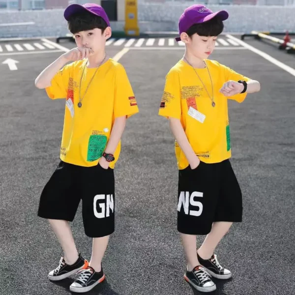 Boys Clothes Sets 2025 Summer Short Sweatshirt + Pants Children Clothing Camouflage Kids Boy Sport Suits Teen 4 6 8 10 12 Years - Image 5