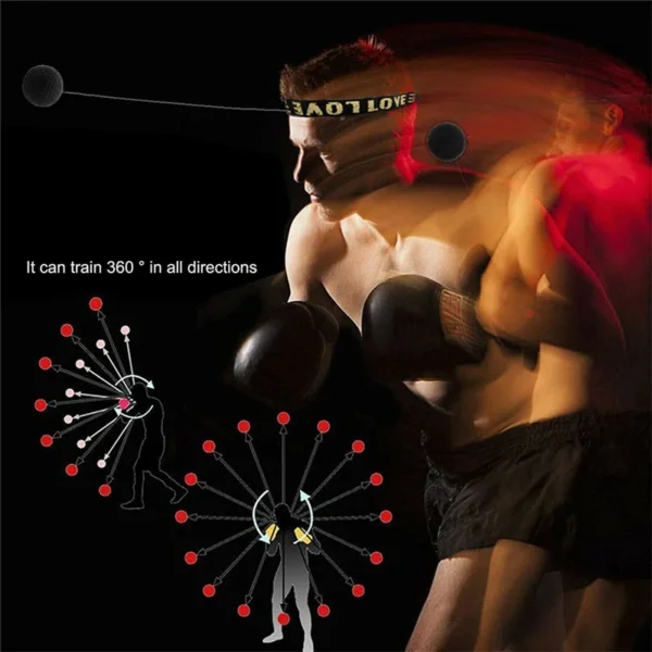 1 Set Boxing Reflex Speed Punch Ball Sanda Boxer Raising Reaction Force Hand Eye Training Set Stress Gym Boxing Exercise - Image 4