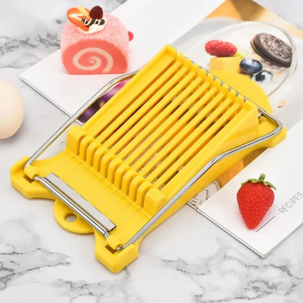 Egg Slicer 12 Lines Food Slicer Fast Cutting Cheese Mushroom Strawberry Cutter Egg Chopper For Hard Boiled Eggs Meat Potatoes - Image 4