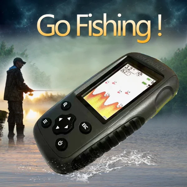 Brand New Colorful Wireless Fish Finder Dot Matrix Sonar Sensor Transducer Depth Echo Sounder Recharged Battery