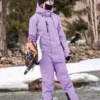 AIRPOSE-Waterproof Ski Suit for Men and Women, Snowboard Clothing, Winter Mountain Skiing, One-Piece Suits, Female and Male