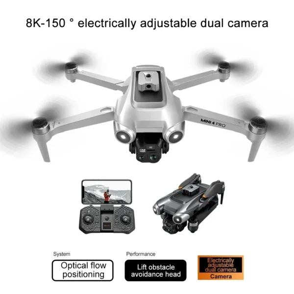 V600 Drone Professional HD Dual Cameras Optical flow Positionin Long Battery Life WIFI FPV GPS Drone RC Quadcopter Toy - Image 3