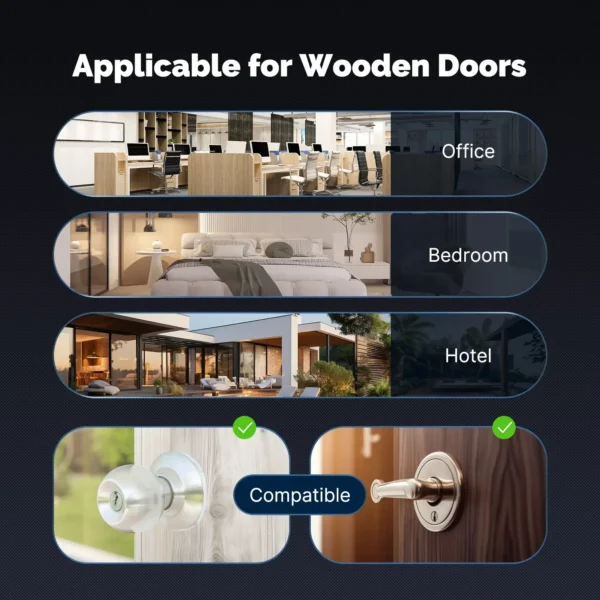 MOES Tuya Bluetooth Smart Fingerprint Door Handle Lock Electronic Password APP Remote Unlock Hotel Apartment Office Rental House - Image 2