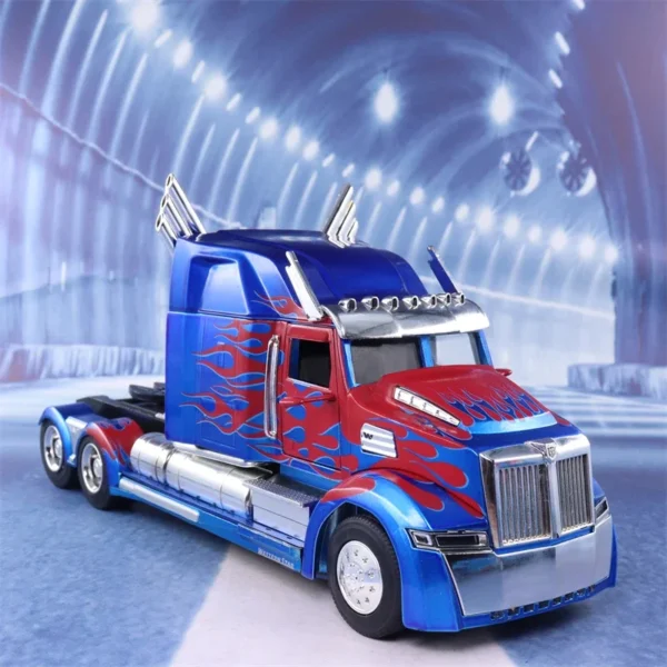 1:24 Transformers Optimus Prime Western Star 5700XE Phantom Metal Model Alloy Toy Car For Children Gift Collection J224 - Image 2