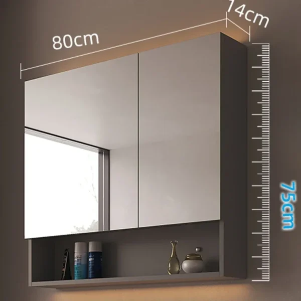 Originality Smart Bathroom Cabinets Wall-hung Type Defogging Storage Bathroom Mirror Cabinet Shelf Vanity Home Furniture FYBC - Image 6