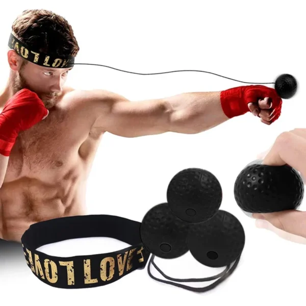 1 Set Boxing Reflex Speed Punch Ball Sanda Boxer Raising Reaction Force Hand Eye Training Set Stress Gym Boxing Exercise - Image 2