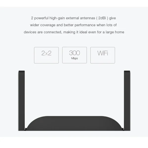 300M Network Expander Repeater Power Extender Roteador 2 Antenna for Mi Router Wi-Fi-Original Xiaomi WiFi Amplifier Pro Router - Image 2