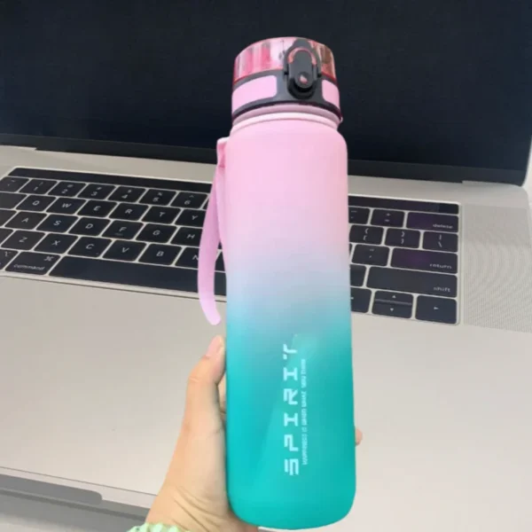 500ML/1000ML Large Capacity Sports Water Bottle Motivational Leak Proof Portable Reusable Plastic Cups Outdoor Travel Gym Jugs - Image 3