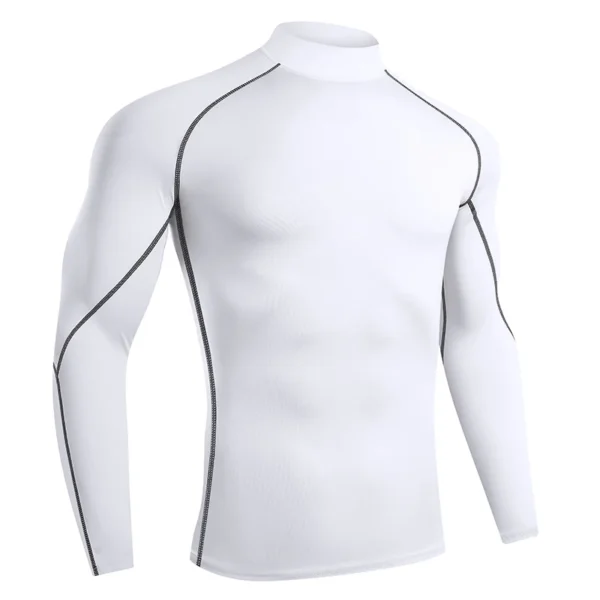 Men Running T shirt Quick Dry Bodybuilding Sport Shirt Long Sleeve Compression Top Fitness Tight Rashgard Gym T-Shirt Men - Image 2